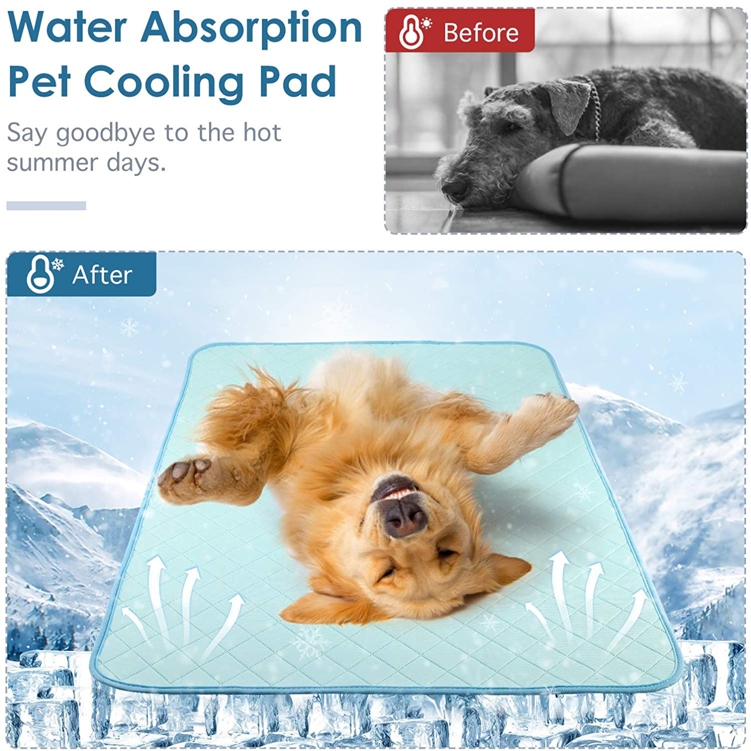 Pet Cooling Mat Summer Pad Large Mat For Dog Cat Breathable Blanket Cat Ice Pad Washable Sofa Car Pet Self Cooling Dog Sleep Mat · v2